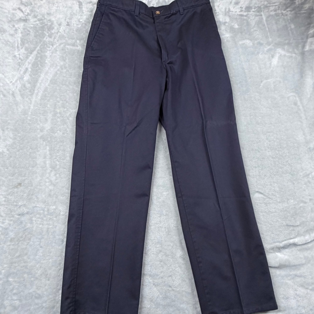 Farah Classics Mens Size 33x30 Navy Blue Chino Pants‎ 100% Cotton Straight Leg